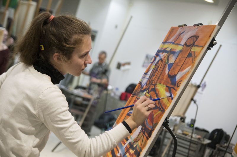 Image of student painting